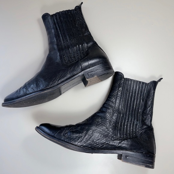 Freda Salvador Strong Chelsea Tall Black Leather Boot - Picture 12 of 16